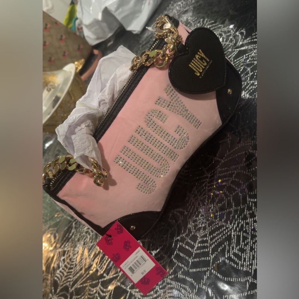 NWT Juicy bling flamingo gold chain shoulder bag